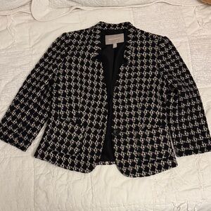 Banana Republic Black and White Tweed Jacket